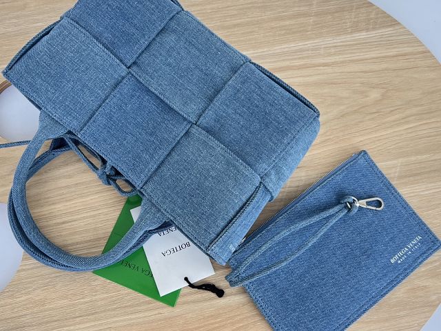 BV original denim mini arco tote bag 714613 blue