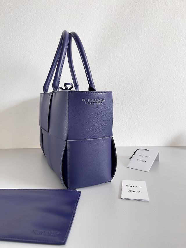 BV original grained calfskin small arco tote bag 652867 purple