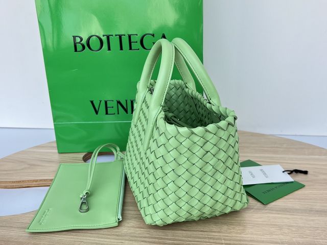 BV original lambskin mini cabat tote bag 709464 pistachio