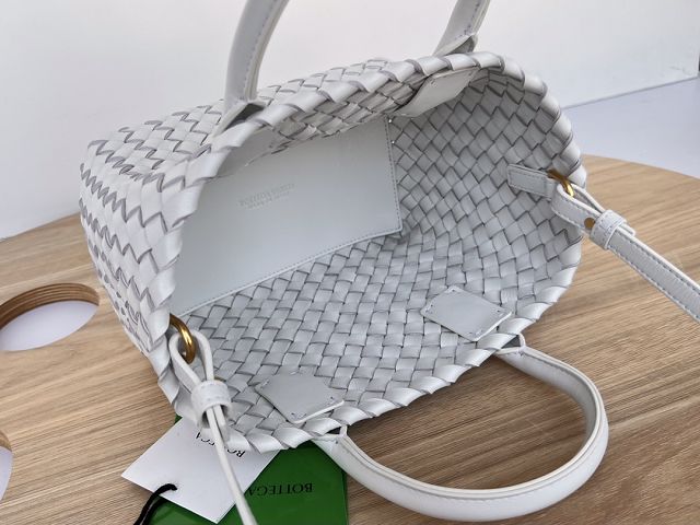 BV original lambskin mini cabat tote bag 709464 white