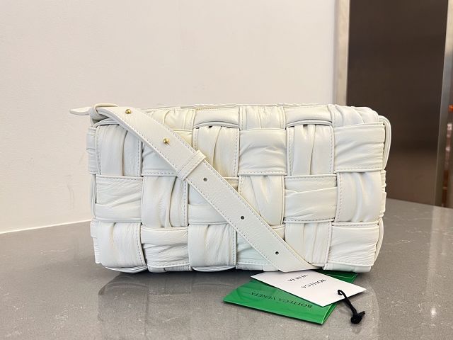 BV original lambskin brick cassette bag 717090 white