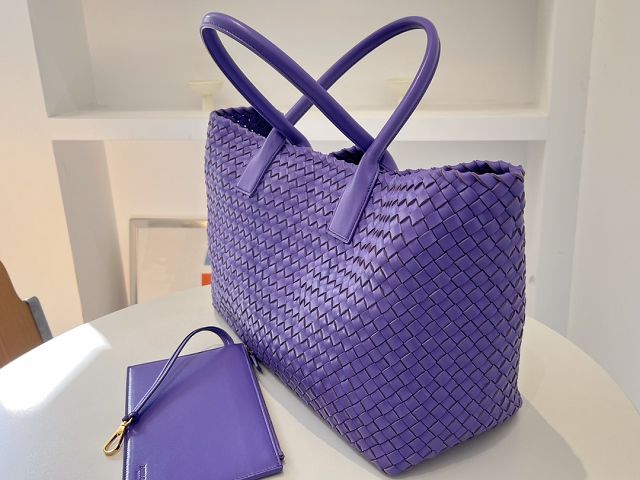 BV original lambskin large cabat tote bag 608811 purple