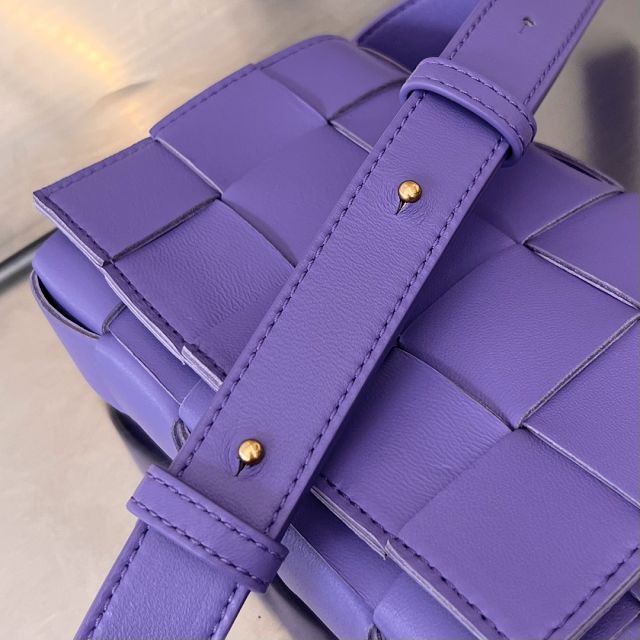 BV original lambskin small cassette bag 730848 purple