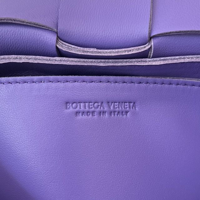 BV original lambskin small cassette bag 730848 purple