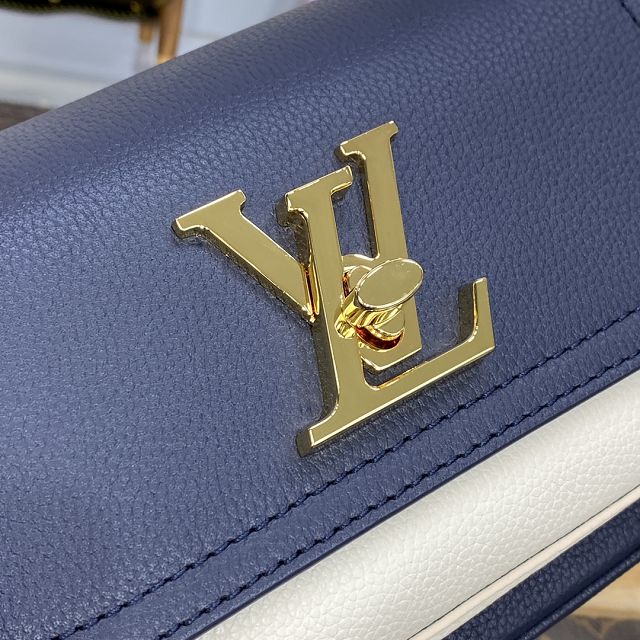 Louis vuitton original calfskin lockme tender bag M58557 blue