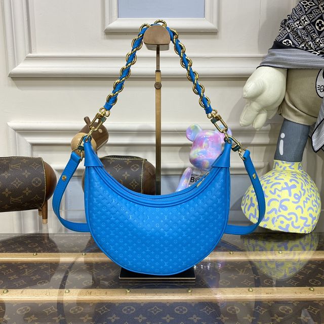 2023 Louis vuitton original calfskin loop handbag M22593 blue