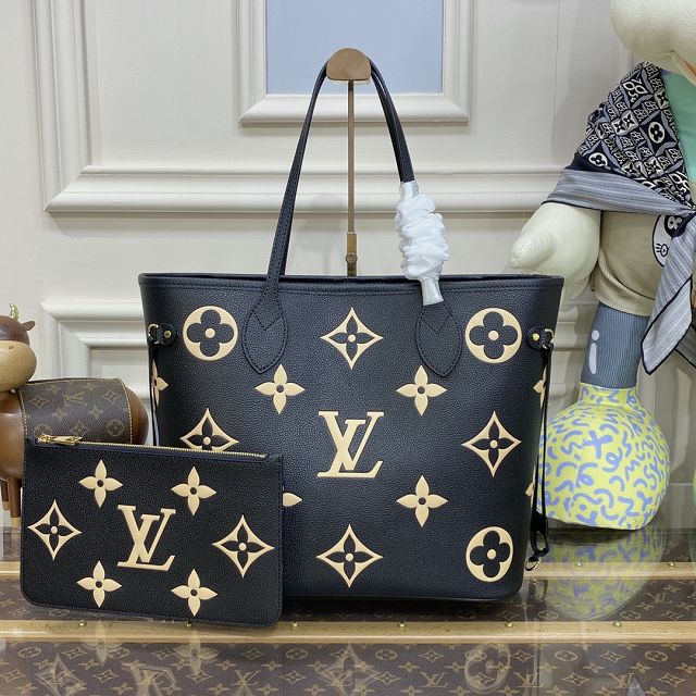 2023 Louis vuitton original calfskin neverfull mm M58907 black