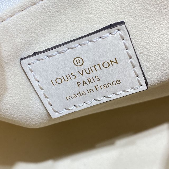 2023 Louis vuitton original embossed calfskin onthego pm M45653 white