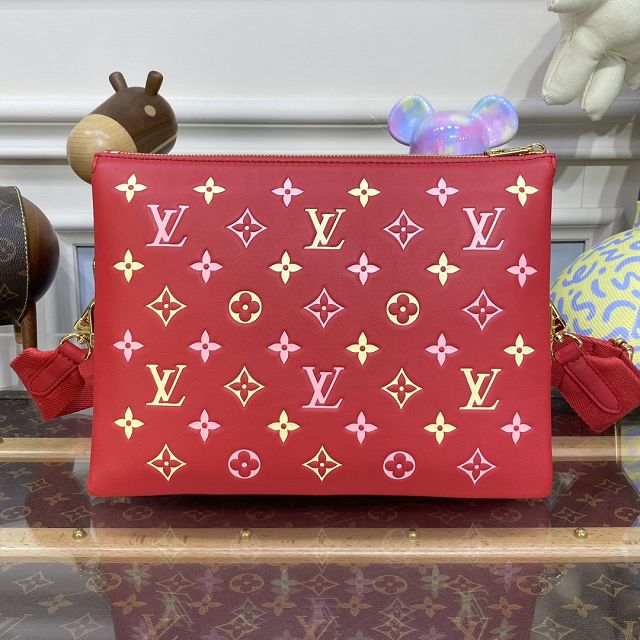 2023 Louis vuitton original lambskin coussin pm bag M22397 red