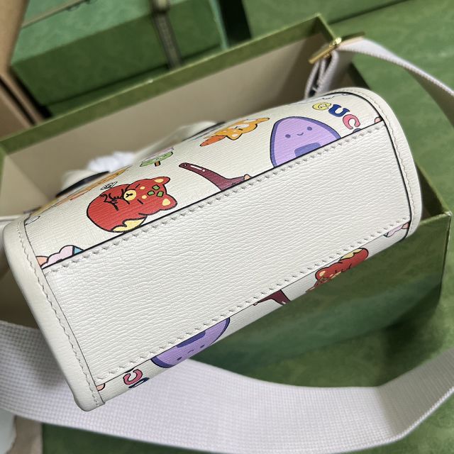 2023 GG original calfskin mini tote bag 671623 white