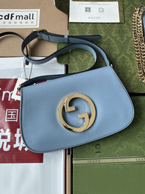 2023 GG original calfskin blondie shoulder bag 699268 light blue