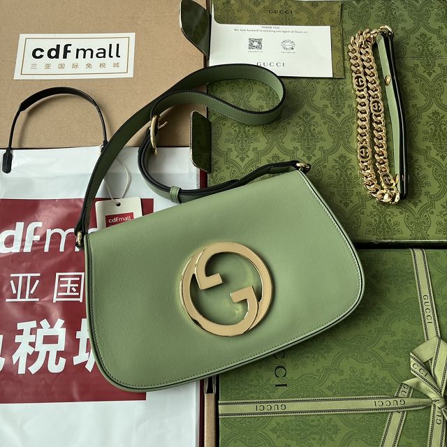 2023 GG original calfskin blondie shoulder bag 699268 light green