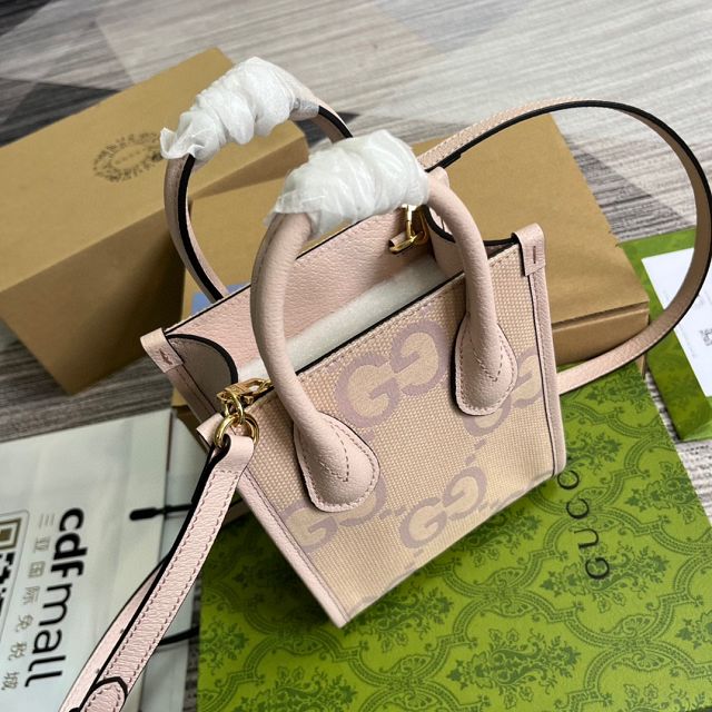 2023 GG original canvas mini tote bag 671623 light pink