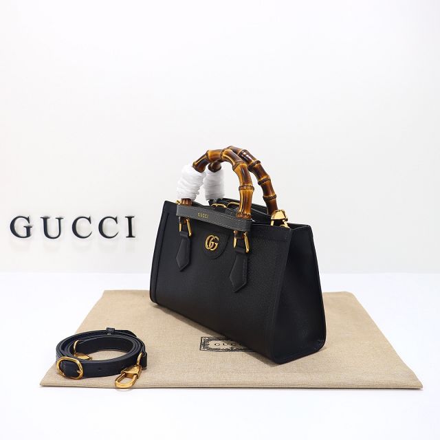 2023 GG original calfskin diana small shoulder bag 735153 black