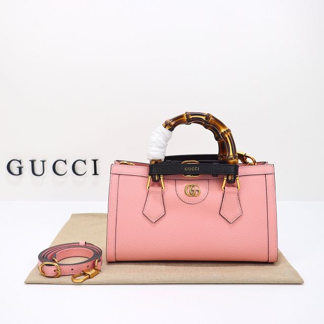 2023 GG original calfskin diana small shoulder bag 735153 pink