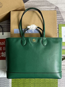 2023 GG original calfskin ophidia medium tote bag 739730 green