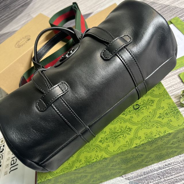 GG original calfskin small duffle bag 725701 black