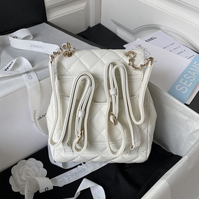 CC original grained calfskin backpack AS4058 white