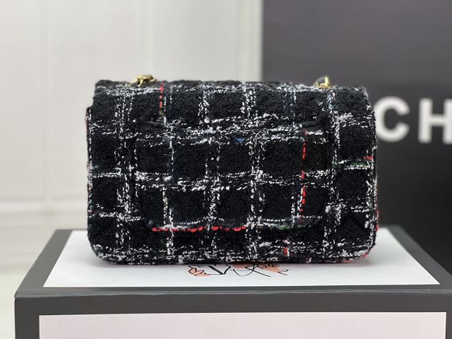 CC original tweed mini flap bag A69900 black