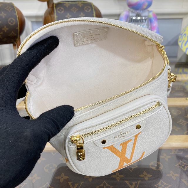 Louis vuitton original calfskin mini bumbag M82208 white