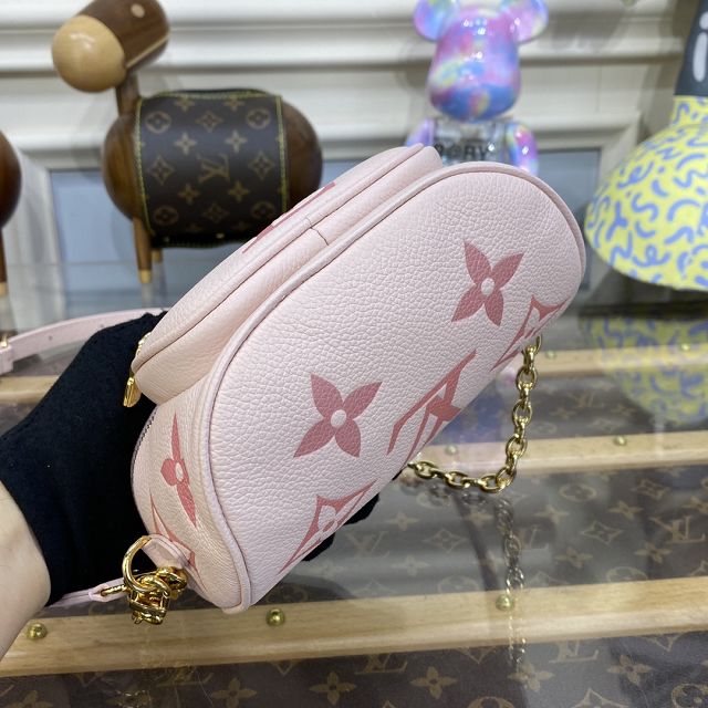 Louis vuitton original calfskin mini bumbag M82347 pink