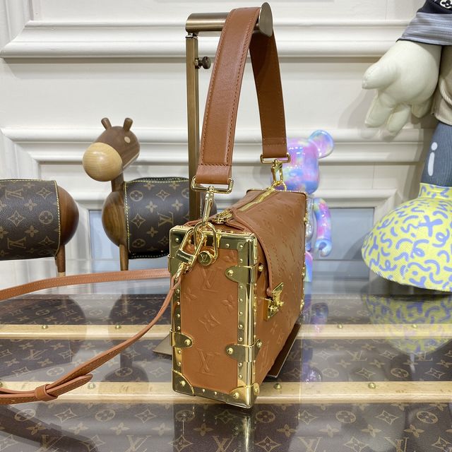 Louis vuitton original calfskin petite malle M21477 brown