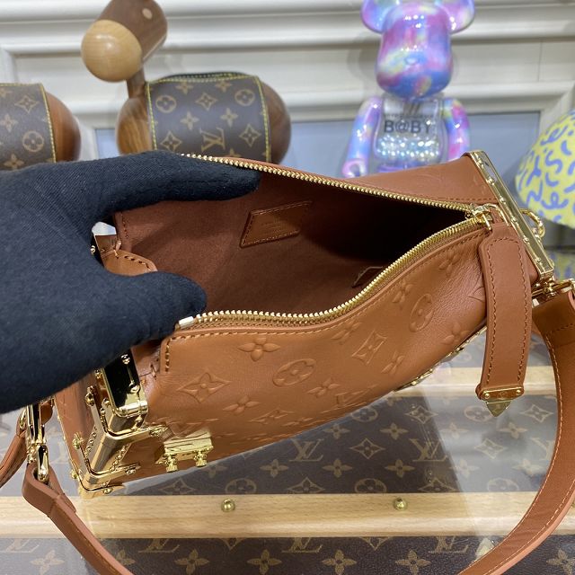 Louis vuitton original calfskin petite malle M21477 brown