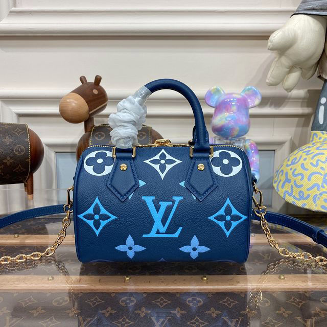 2023 Louis vuitton original calfskin speedy 20 M46517 blue