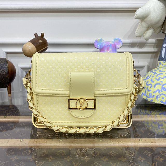 Louis vuitton original calfskin dauphine mm M22276 yellow