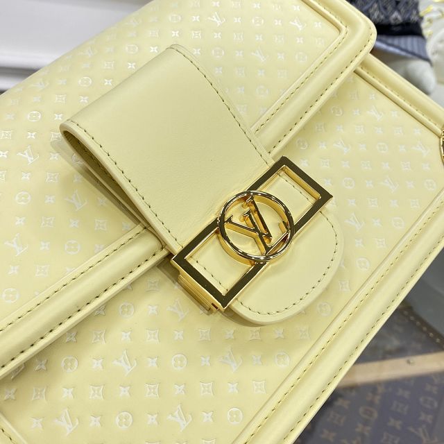 Louis vuitton original calfskin dauphine mm M22276 yellow