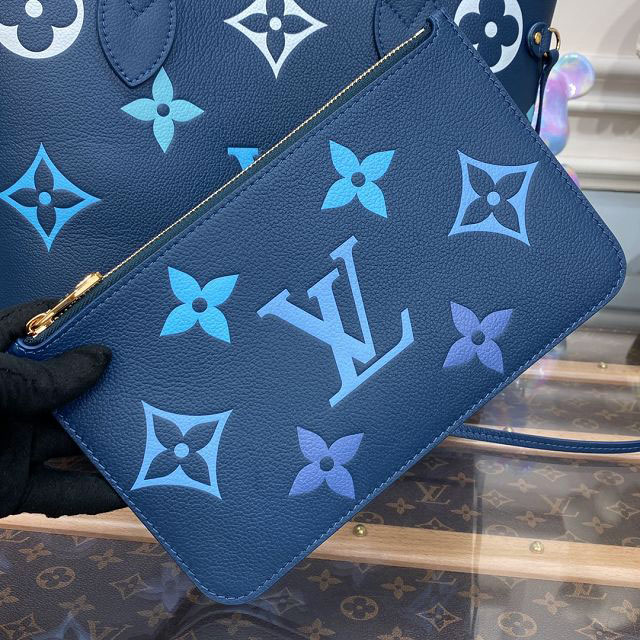 2023 Louis vuitton original calfskin neverfull mm M46514 blue