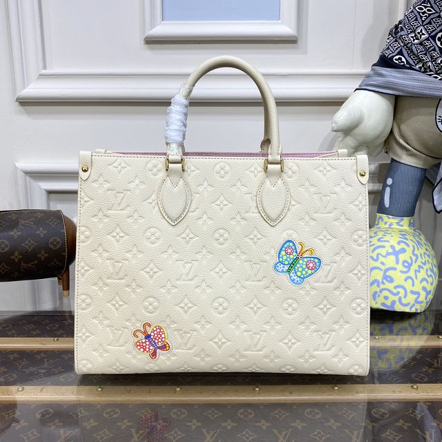 2023 Louis vuitton original calfskin onthego mm M46416 white