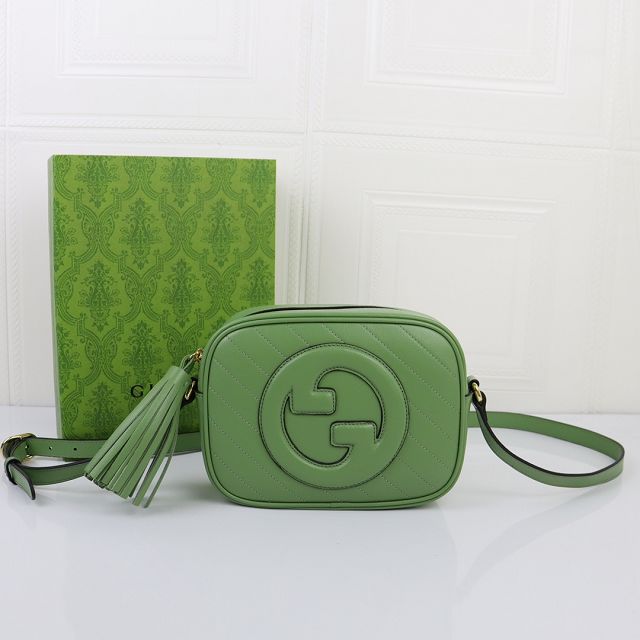 2023 GG original calfskin blondie small shoulder bag 742360 green