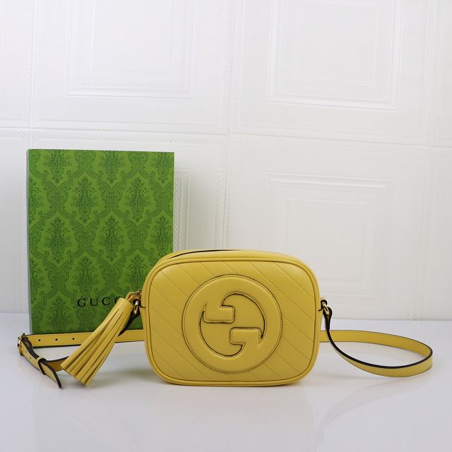 2023 GG original calfskin blondie small shoulder bag 742360 yellow