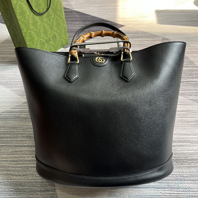 2023 GG original calfskin large top handle bag 746270 black