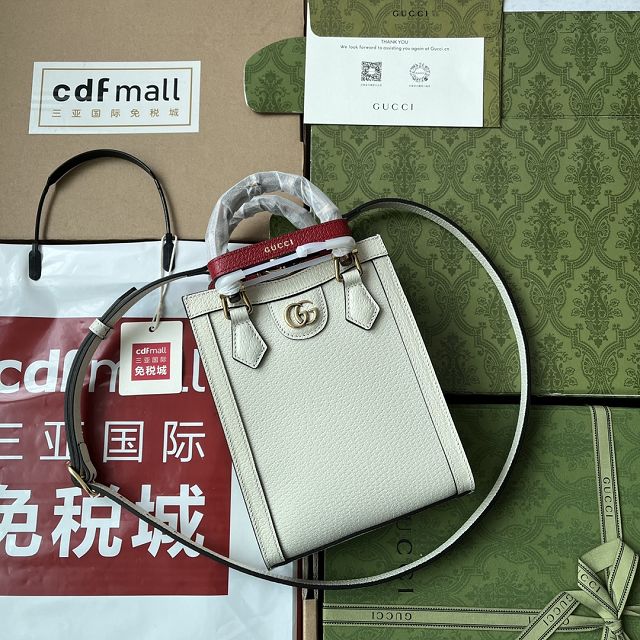 2023 GG original calfskin mini tote bag 739079 white