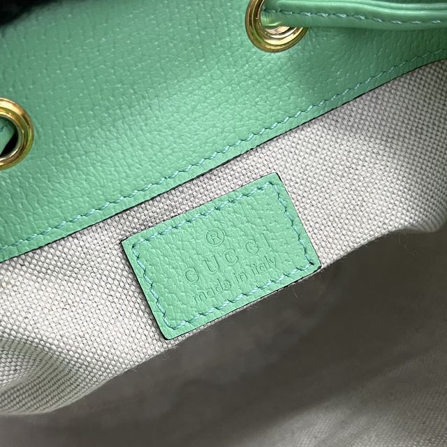 2023 GG original calfskin ophidia mini bucket bag 550620 green