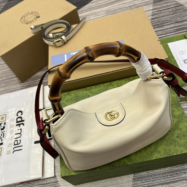 2023 GG original calfskin small diana shoulder bag 746251 white