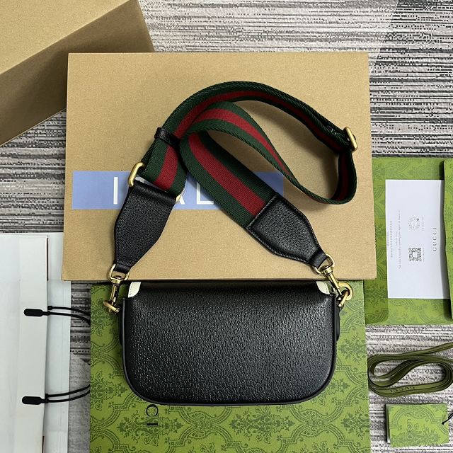 2023 GG original calfskin small shoulder bag 727791 black