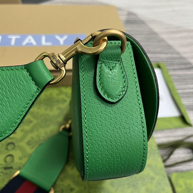 2023 GG original calfskin small shoulder bag 727791 green