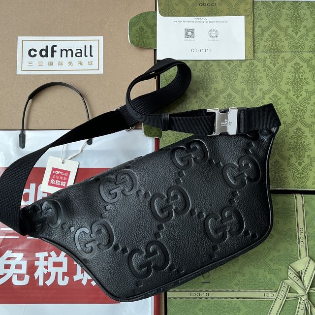 GG original calfskin belt bag 645093 black