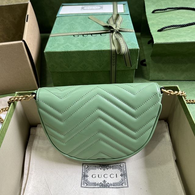 GG original calfskin marmont mini chain bag 746431 green