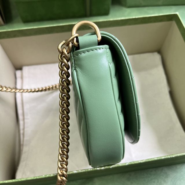 GG original calfskin marmont mini chain bag 746431 green