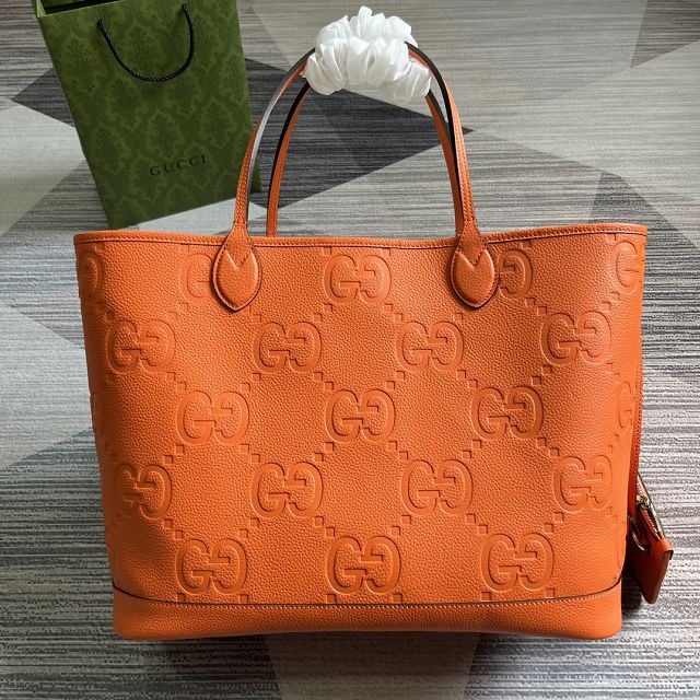 2023 GG original calfskin large tote bag 726755 orange