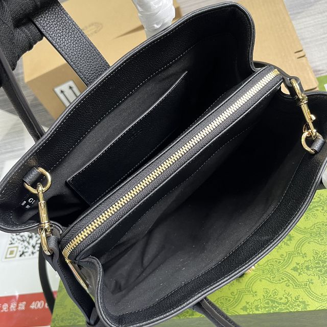 2023 GG original calfskin medium tote bag 727810 black