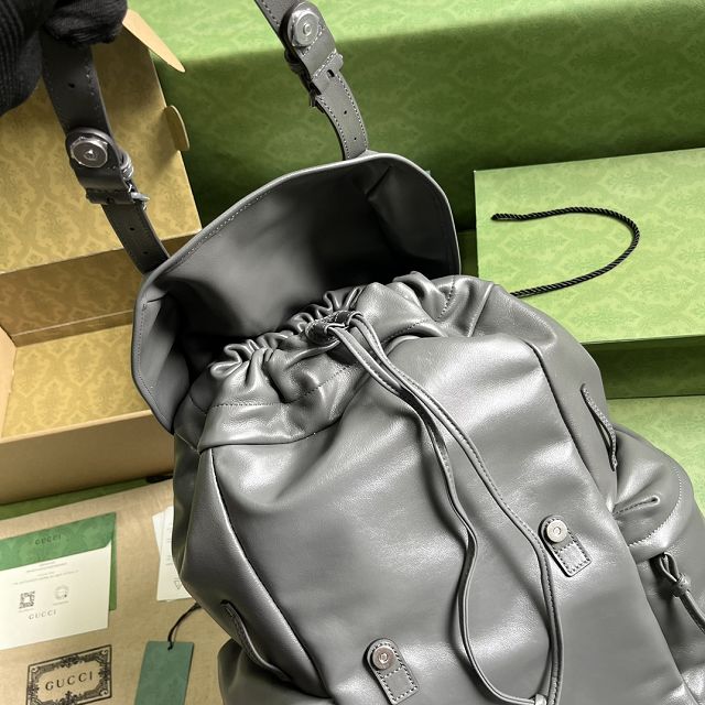 GG original calfskin backpack 725657 grey