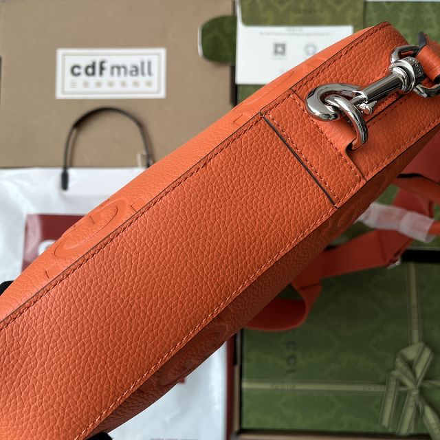 GG original calfskin briefcase 658573 orange