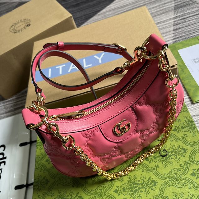 2023 GG original matelasse leather mini bag 739736 rose red