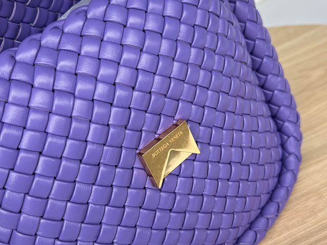 BV original lambskin cobble shoulder bag 709418 purple