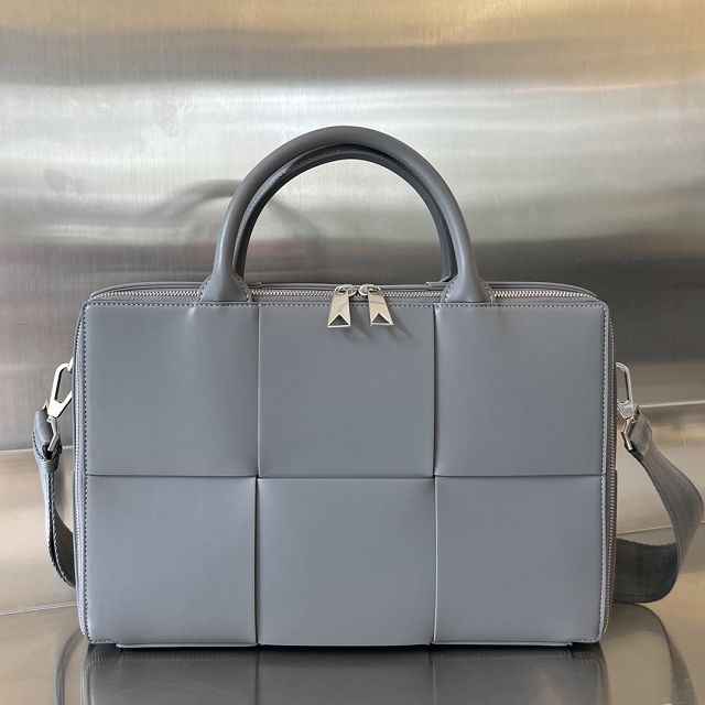 BV original calfskin arco briefcase 680120 grey